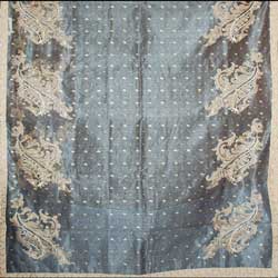 Click Here For Bigger Zoom - Designer Ash Color Supernet SareeSSS-9